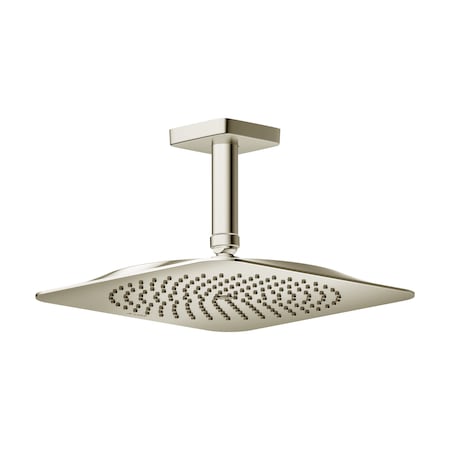 Axor Citterio C Showerhead 270 Square 1-Jet Ceiling Connection, 1.75 GPM in Polished Nickel 28797831