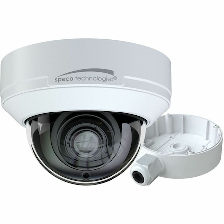 Speco Technologies 4MP H.265 IP Dome Camera with IR, WDR 2.8-12mm motorized Lens, Included Junction Box, White, NDAA O4VD2M