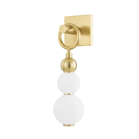 Hudson Valley Lighting Pembrooke & Ives X Perrin 1 Light Wall Sconce 6 In. Aged Brass PI1890101-AGB
