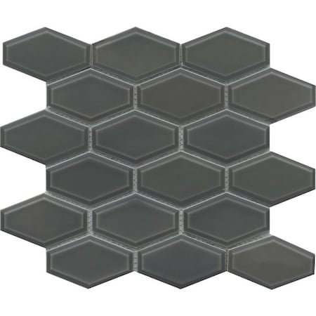 Emser Tile Reward Series Porcelain Mosaic Tile, 11 in L Tile, 10 in W Tile, Pressed Edge, Gray, 10PK F27REWAGR1011MHW
