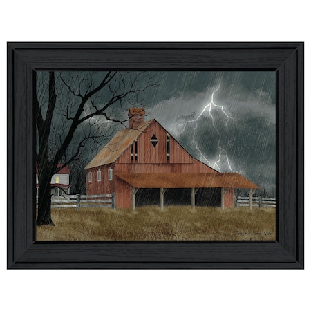 Homeroots Dark and Stormy Night 3 Black Framed Print Wall Art 406325