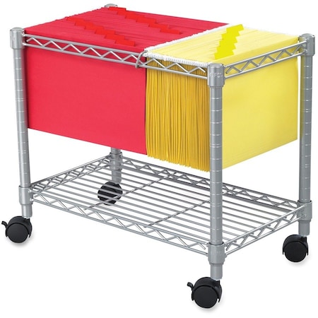 Safco Wire Mobile File, Metallic Gray, Steel, 14" W, 20.5" H, 24" D 5201GR