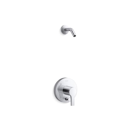 Kohler Elate Rite-Temp shower trim kit with push-button diverter, without showerhead TLS35326-4-CP