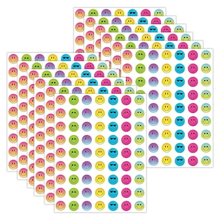 Teacher Created Resources Brights 4Ever Smiley Faces Mini Stickers, 378-Piece Set, 12PK 3924