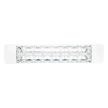 Eurofase 304 SS 39in Single Element 2500W 277V Heater, White, Stella Decor Plate EF25277W6
