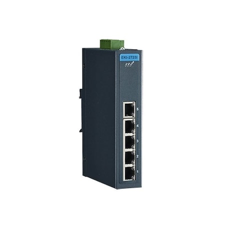 Advantech 5-port Ind. Unmanaged GbE Switch W/T EKI-2725I-CU