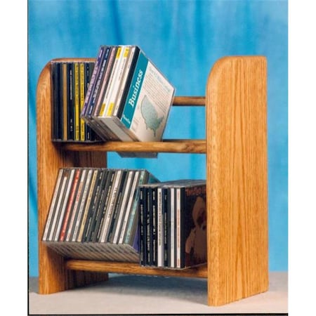 Maxpower Solid Oak 2 Row Dowel CD Rack MA142432