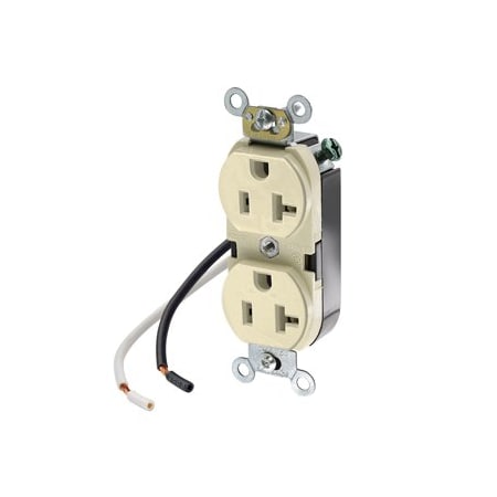 Leviton Commercial Grade Duplex Receptacle, 20 Amp, 125 Volt 5340-CI