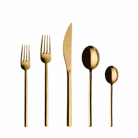 Mepra Due Flatware Set - 5 Pieces - Gold 108822005
