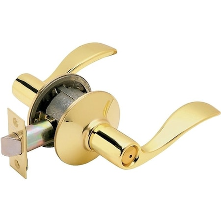 Schlage Accent Series Privacy Lever, Brass, Brass F40V ACC 605