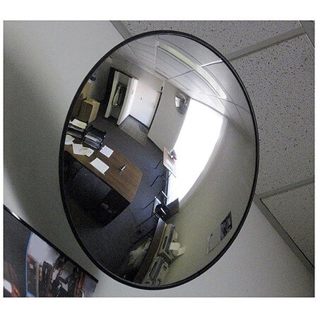 Fred Silver Glass Convex Security Mirror, Glass, 18 in, Hardboard, Round, 180  Degrees Viewing Angle CV-18