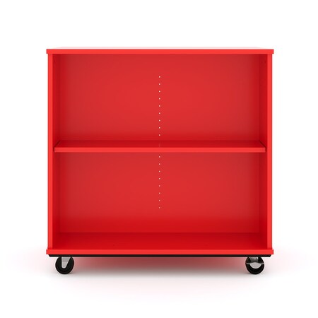 Tot Mate Mobile Wood Cabinet, Red, 36 in W x 36 in L x 36 in H x 23 in D TMM612A.M0C85