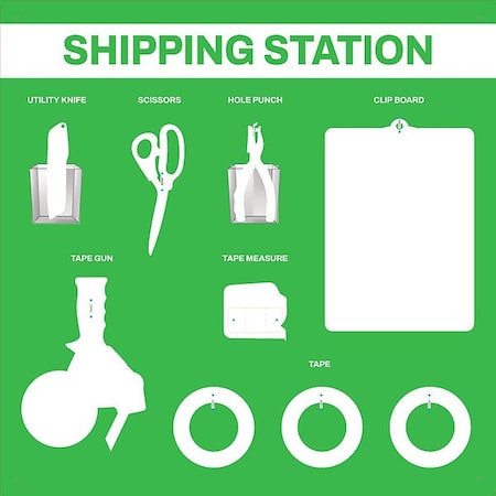 Visual Workplace Shipping Supplies Shadow Board 30-1910-3030-S11401