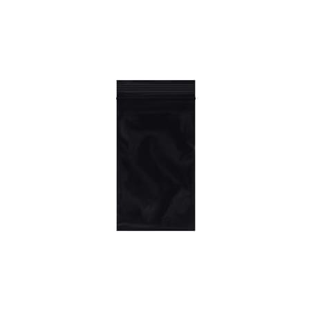 Bubblefast 1000-3 x 5'' - 2 Mil Black Reclosable Poly Bags, 1000PK BFPB3550BK