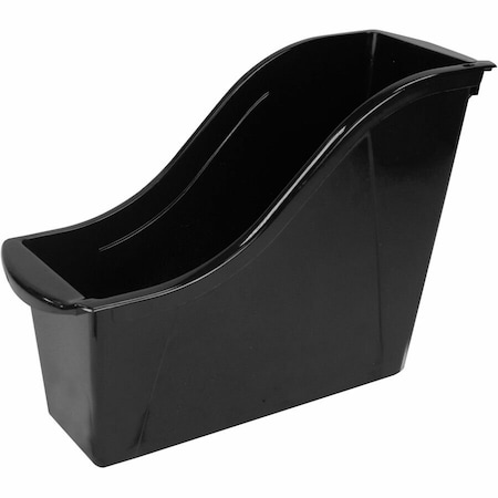 Storex Book Storage Bin, Black, 6 PK 70123E06C