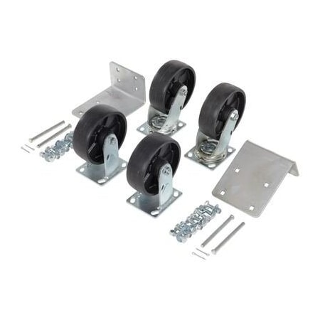 Vestil H-Style -100 & -150 Hopper Glass-Filled Caster 4 Piece 4800 lb 6 x 2, PK4 H-CK4-GFN6-2