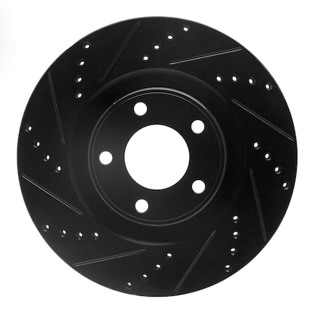 Dynamic Friction Co DFC Brake Rotor - Drilled and Slotted - Black 633-54089L