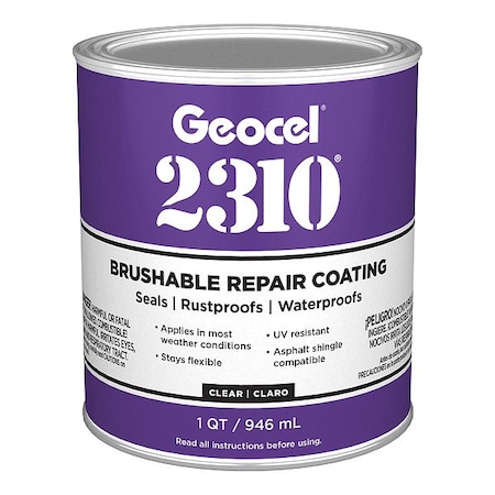 Geocel Tripolymer Repair Coating, Clear GC65200