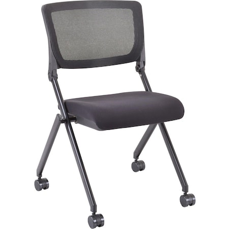 Lorell Mesh Back Nesting Chair, PK2 41846