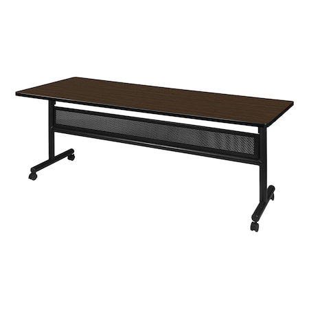 Regency Kobe Flip-Top Training Nesting Table W/ Modesty Panel, 72 in W, 30 in L, Neo Walnut MKFTM7230NW