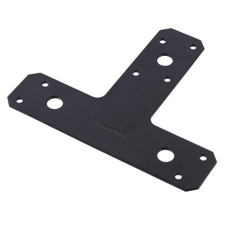 Homepage 0.688 x 5 x 6 in. Steel T-Plate, Black HO3306895