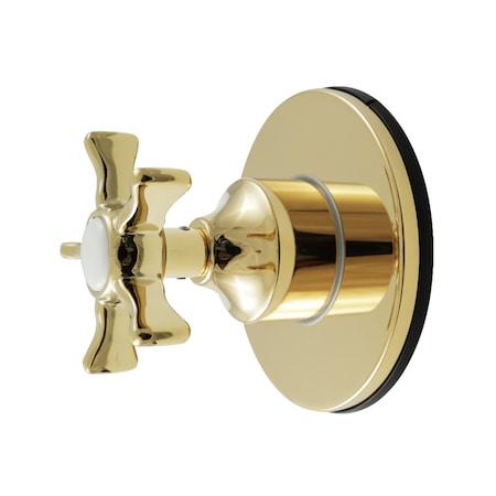 Kingston Brass Single-Handle Six-Way Diverter Valve with Round Trim Kit, Polished Brass KS4032NX