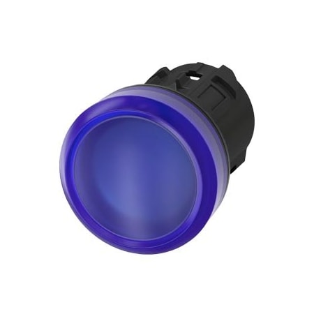 Siemens Indicator light, 22 mm, round, plastic, blue, lens, smooth 3SU1001-6AA50-0AA0-ZY11