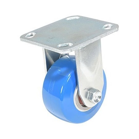 Vestil Polyurethane Precision Ball Bearing Rigid Caster 4 In. x 2 In. 551 lb Blue/Gray CST-PB-4X2PUA-R