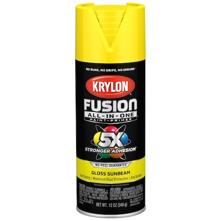Fusion All-In-One 12 Oz Krylon Sunbeam Paint & Primer Spray Paint, Gloss K02725007