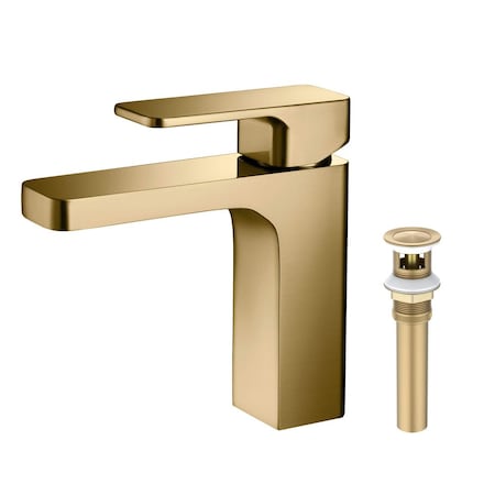 Kibi Blaze Single Handle Bathroom Vanity Sink Faucet, Pop Up Drain C-KBF1017BB