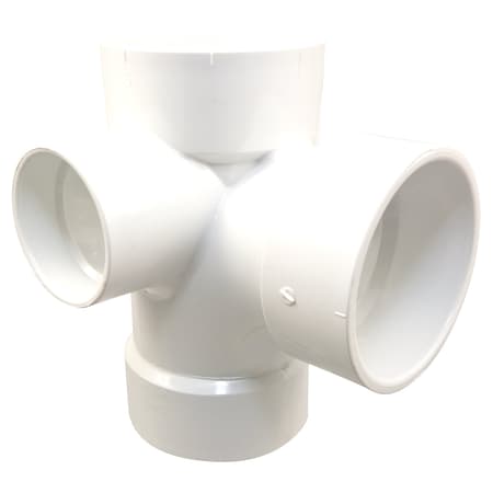 Nibco 4870 4x4x4x2x2 Hub Tee With 90 Rt/Lt In PVC K490500