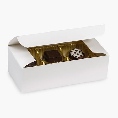 Nashville Wraps White Candy Boxes, 1/2 lb. 5.5 x 2.75 x 1.75, 100PK CBW1