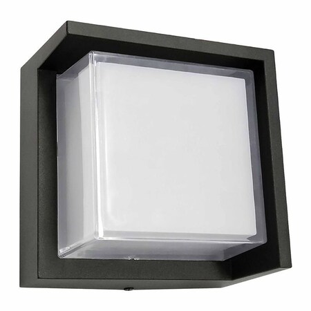 Westgate Square w/Semi Top Cover Outdoor IP65 Double Lens 12W 650LM CRI90 Selectable CCT 3000/4000/5000K BLK LRS-H-MCT-C90-BK