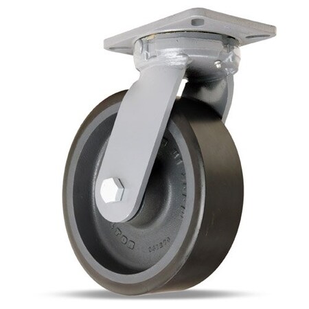 Hamilton Super Endurance Swivel Caster, 10" x 3" Duralast XC Polyurethane (70D) on Cast Iron Wheel S-SEC-13DB70
