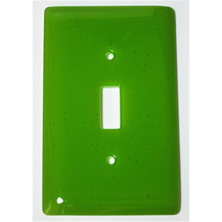 Aquila Art Glass Spring Green Transparent 1 Gang Switch WP1018-1GS
