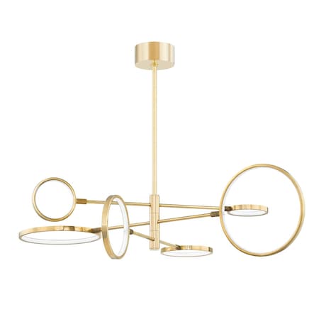 Hudson Valley Lighting Saturn 0 Light Chandelier 44.5 In. Aged Brass 4106-AGB