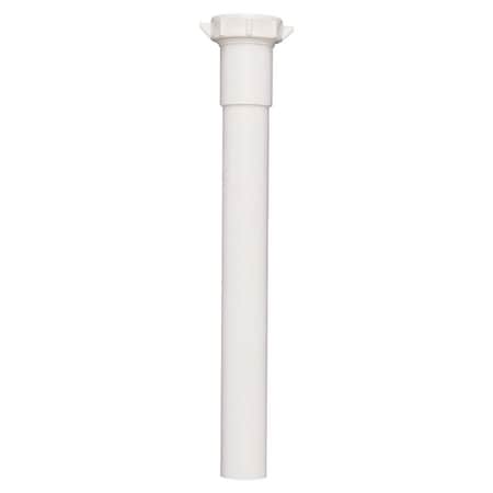 Plumb Pak Pipe Extension Tube, 1-1/4 in, 12 in L, Slip-Joint, PVC, White PP20945