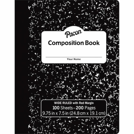 Pacon Composition Book, White, 100PK PACMMK37101