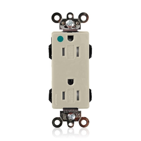 Leviton Electrical Receptacles 5-15R Lev Lok Dec Hg Tr Recep Ivory MT162-HGI