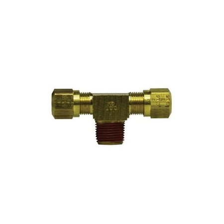 First Fitting & Fastener 1/4T X 1/4T X 1/4 MPT BRASS MALE DOT AIR BRAKE BRANCH TEE FOR NYLON TUBING 38137MID