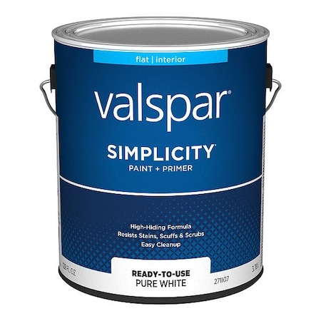 Valspar Interior Paint, Pure White 027.0001100.007