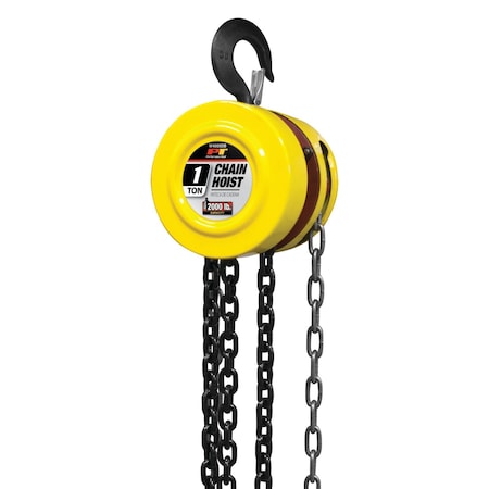 Performance Tool 1 Ton Chain Hoist, 8ft Lift, Heavy Duty W4005DB