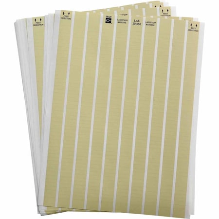 Brady LaserTab High Temp Polyimide Lbls 0.2 in H x 0.65 in W Amber 21/PK, 21PK LAT-29-652-10