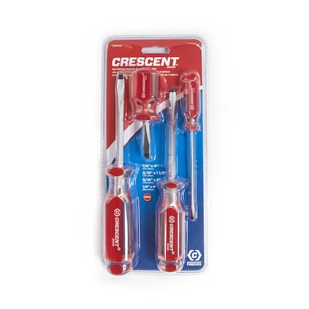 Crescent Crescent Slotted Screwdriver Set 4 pc CSSET4PC