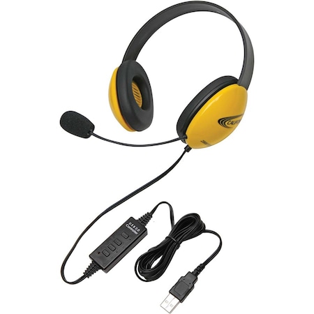 Ergoguys Califone Yellow Kids Usb Stereo Headphone. Headphones Used w/ Pcs & 2800YL-USB