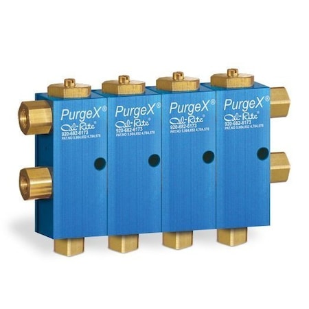 Oil-Rite PurgeX for Grease Dispensing - Air Operated w/2 Liquid and Air Connections - 1/8in. Female NPT, 4 B3352-404