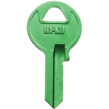 Hy-Ko Key Blank, Brass, Nickel, For: Master Vehicle Locks 14010M1