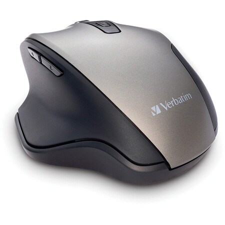 Verbatim Silent Ergonomic Wireless Blue Led Mouse - Graphite 70242