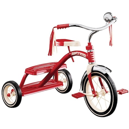 Radio Flyer Dual Deck Tricycle, 2.5 to 5 years, Steel Frame, 12 x 1-1/4 in Front Wheel 33