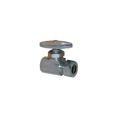 Larsen Supply Co. Straight Valve, Chrome, 1/2 x 7/16-In. 1963332